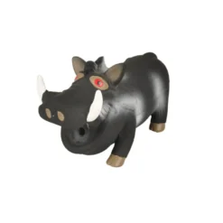 Flamingo Squeaky Jabalí de Juguete Negro para perros