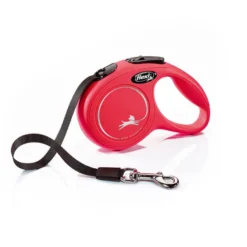 Flexi Classic Correa Extensible de Cinta Roja para perros
