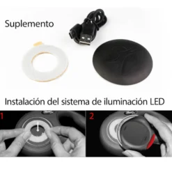 Flexi Literna de Luz led negra para correas