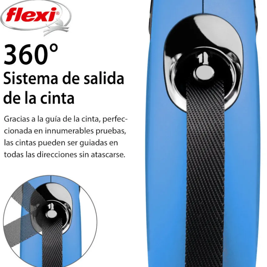 Flexi New Classic Correa Extensible Azul para perros