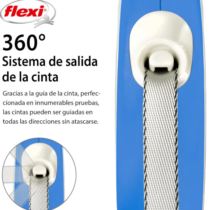 Flexi New Comfort Correa Extensible Azul Oscuro para perros