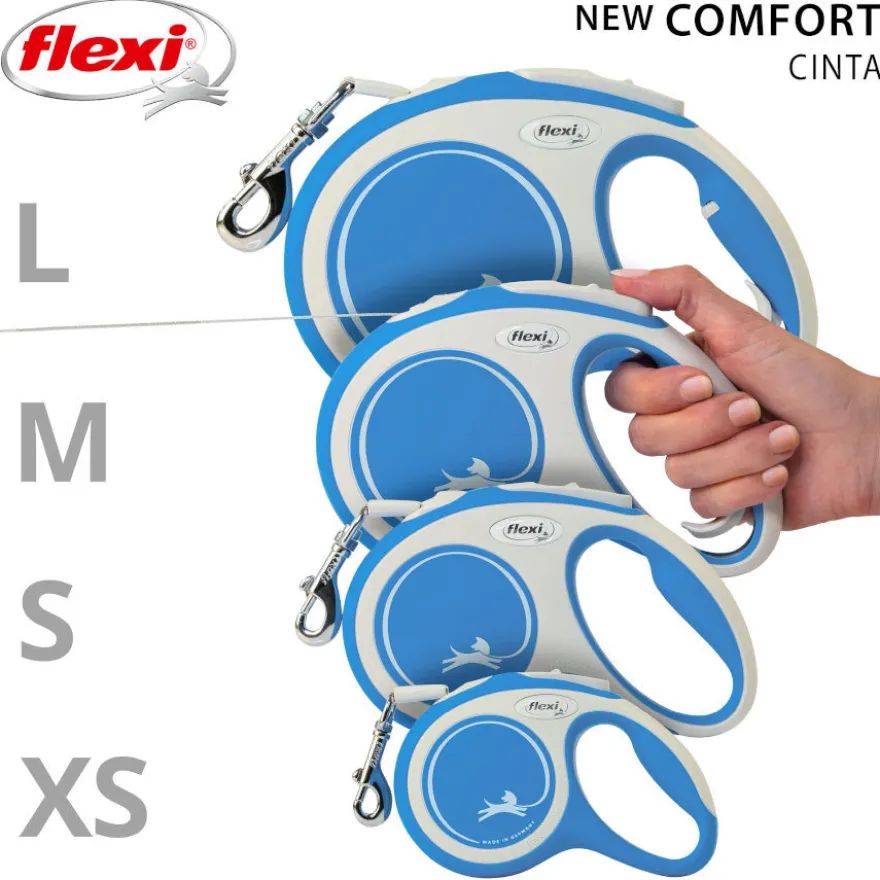 Flexi New Comfort Correa Extensible Azul Oscuro para perros