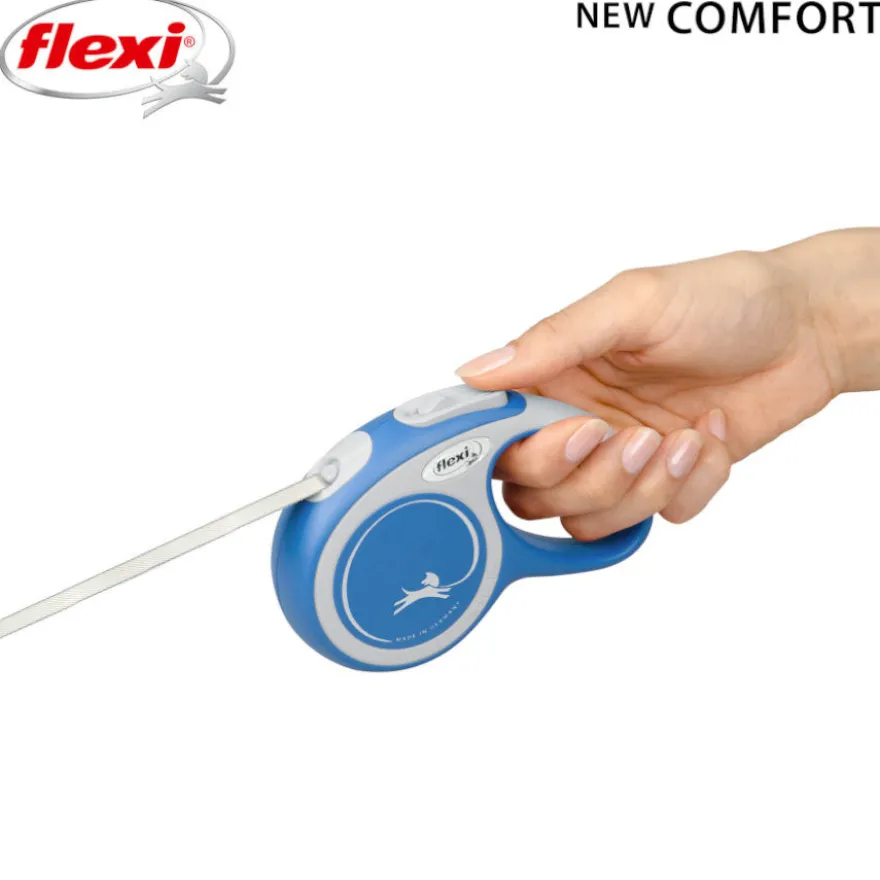Flexi New Comfort Correa Extensible Azul Oscuro para perros