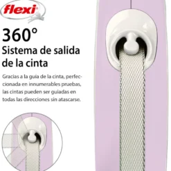 Flexi New Comfort Correa Extensible Rosa para perros