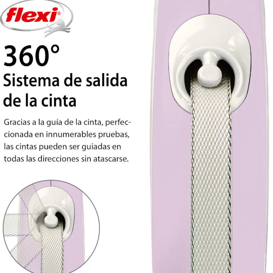 Flexi New Comfort Correa Extensible Rosa para perros