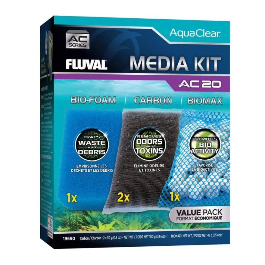 Fluval AquaClear AC Cargas de Mantenimiento para Filtro de acuarios