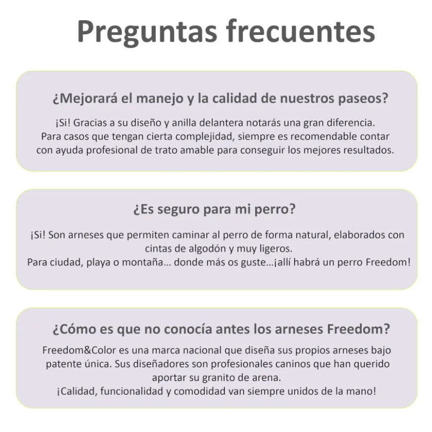 Freedom and Color Arnés Anti-tirones Rojo para perros