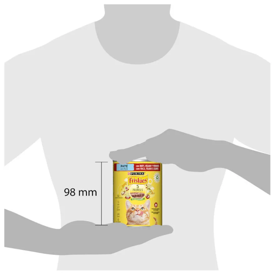 Friskies Adult Buey e hígado en Paté lata para gatos