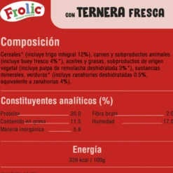 Frolic Pienso Semihúmedo para Perros Adultos Sabor Ternera