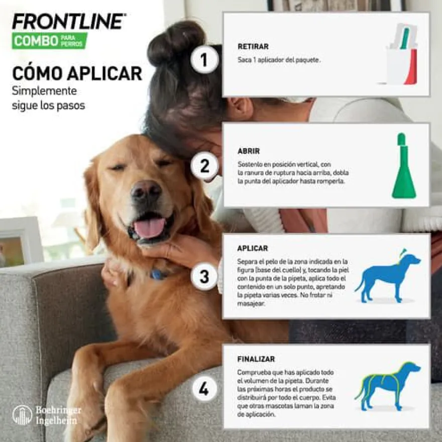 Frontline Spot On Combo Pipetas Antiparasitarias Perros 20 - 40 kg