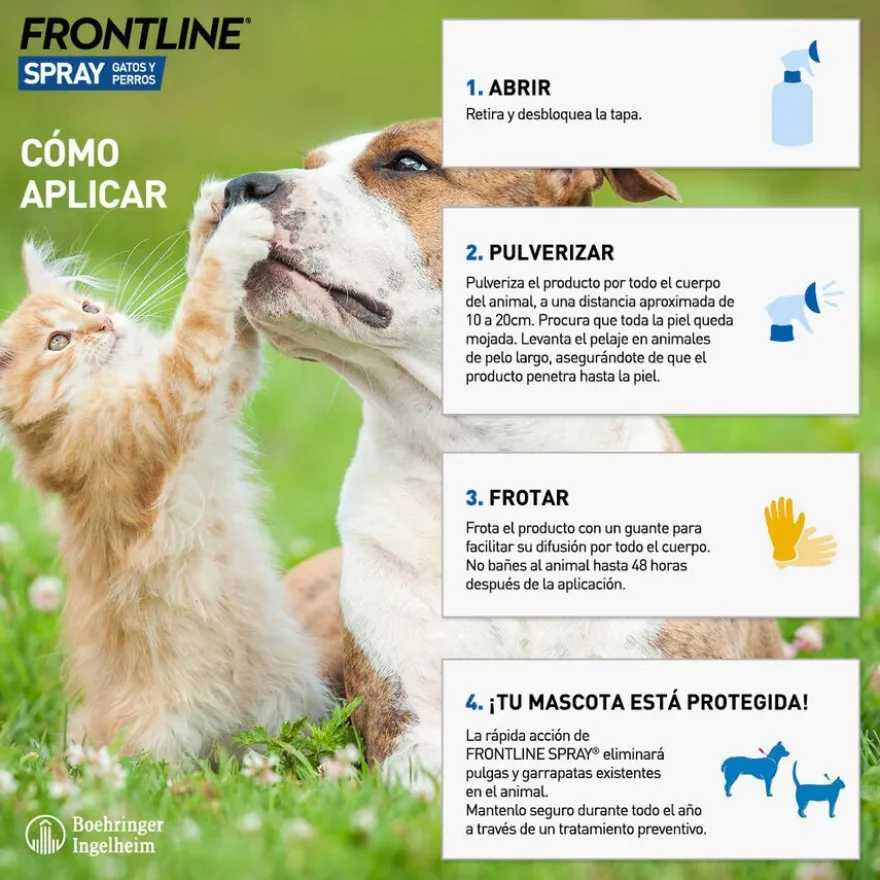 Frontline Spray Antiparasitario para perros y gatos