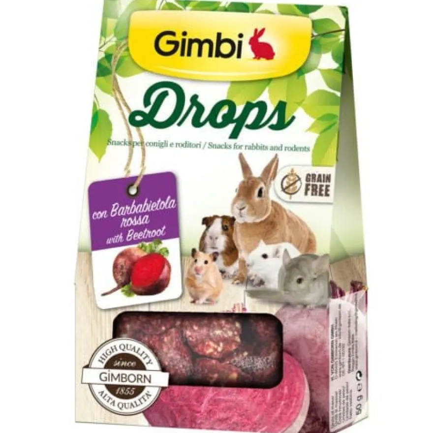 Gimbi Drops Chuches Remolacha para roedores