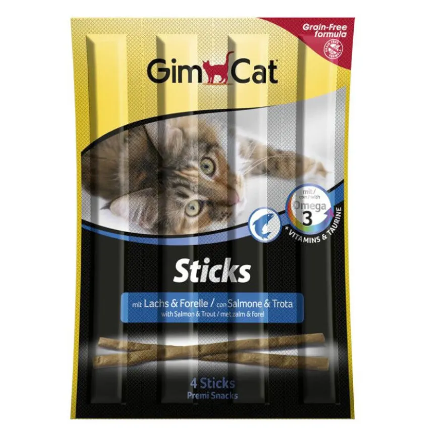 GimCat palitos de Trucha y Salmón para gatos