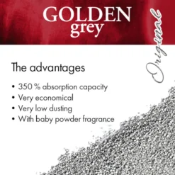 Golden Grey Arena Fina Aglomerante para gatos