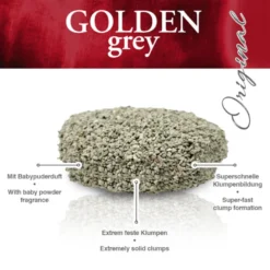 Golden Grey Arena Fina Aglomerante para gatos