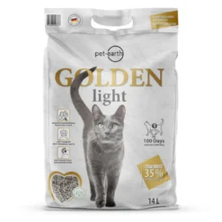 Golden Grey Light Arena Aglomerante para gatos