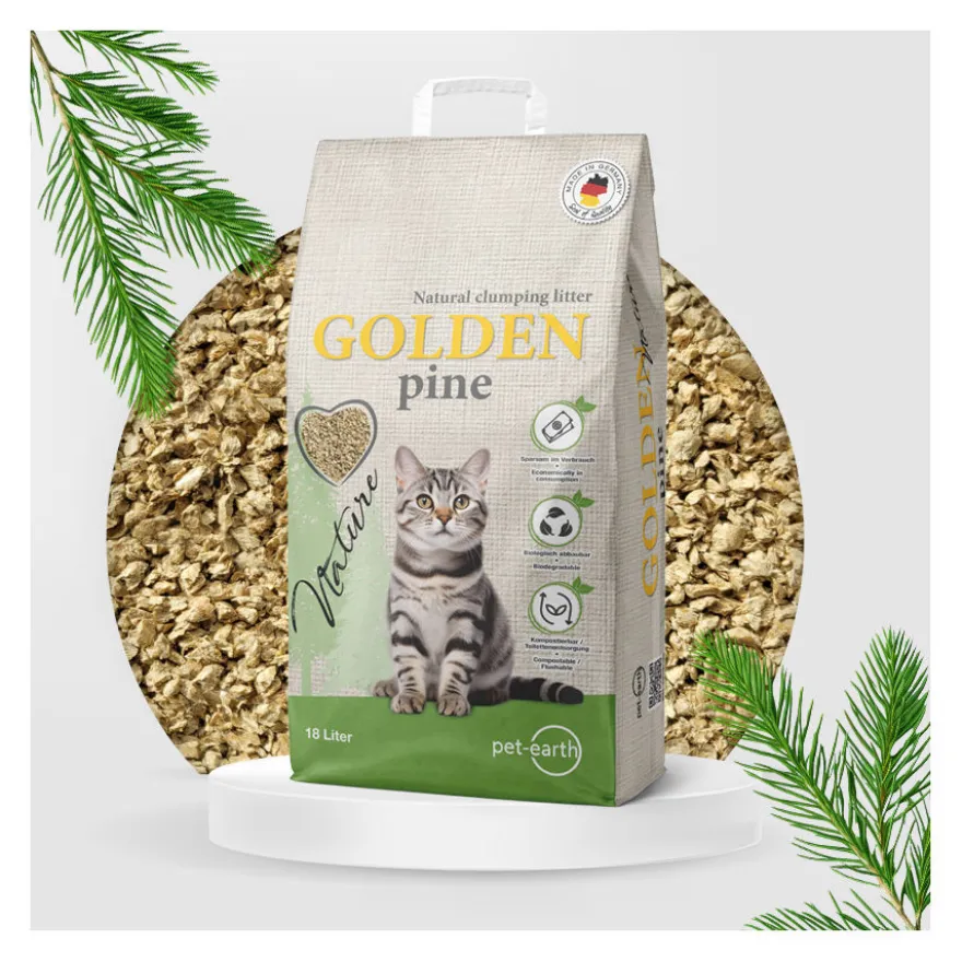 Golden Grey Pino Arena Aglomerante para gatos