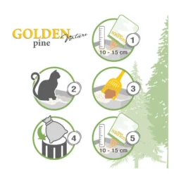 Golden Grey Pino Arena Aglomerante para gatos