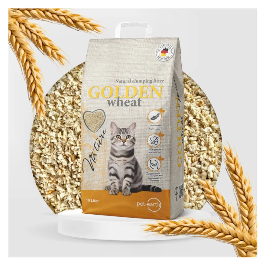 Golden Grey Trigo Arena Aglomerante para gatos