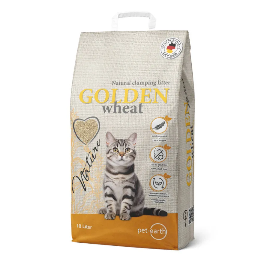 Golden Grey Trigo Arena Aglomerante para gatos