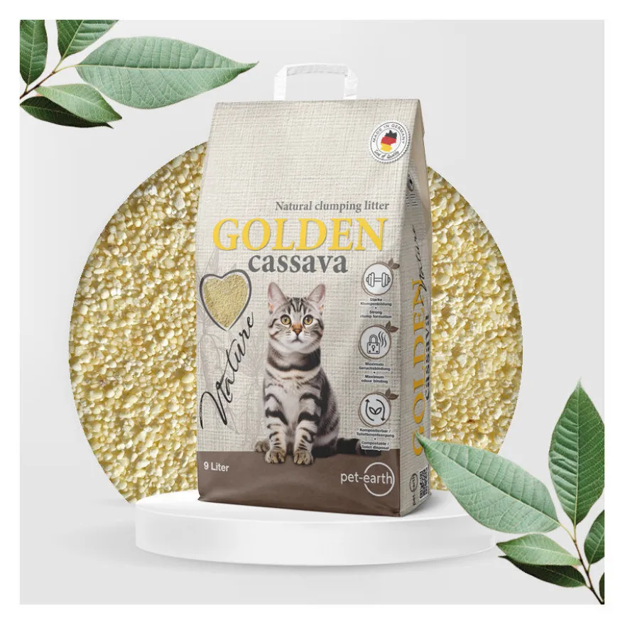 Golden Grey Yuca Arena Aglomerante para gatos