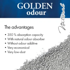 Golden Odour Arena Aglomerante Absorbe Olores para gatos