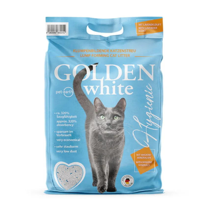 Golden White Arena Aglomerante Blanca para gatos