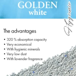 Golden White Arena Aglomerante Blanca para gatos