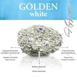Golden White Arena Aglomerante Blanca para gatos