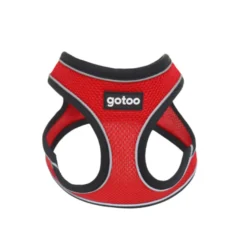 Gotoo Arnés ajustable de malla rojo para perros