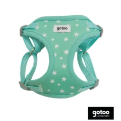 Gotoo Arnés ajustable estampado estrellas verde para cachorros