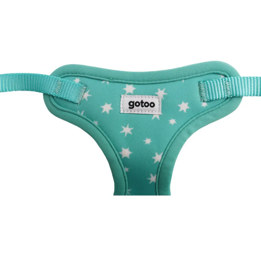 Gotoo Arnés ajustable estampado estrellas verde para cachorros