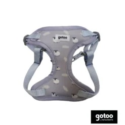 Gotoo Arnés ajustable estampado ovejitas gris para cachorros