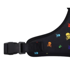 Gotoo Arnés ajustable estampado calavera negro para perros