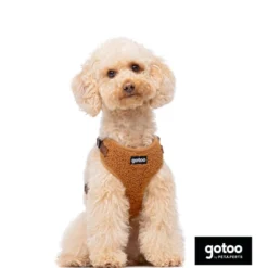 Gotoo Arnés ajustable teddy marrón para perros