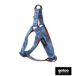 Gotoo Arnés estampado cachemira azul para perros