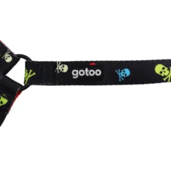 Gotoo Arnés estampado calavera negro para perros