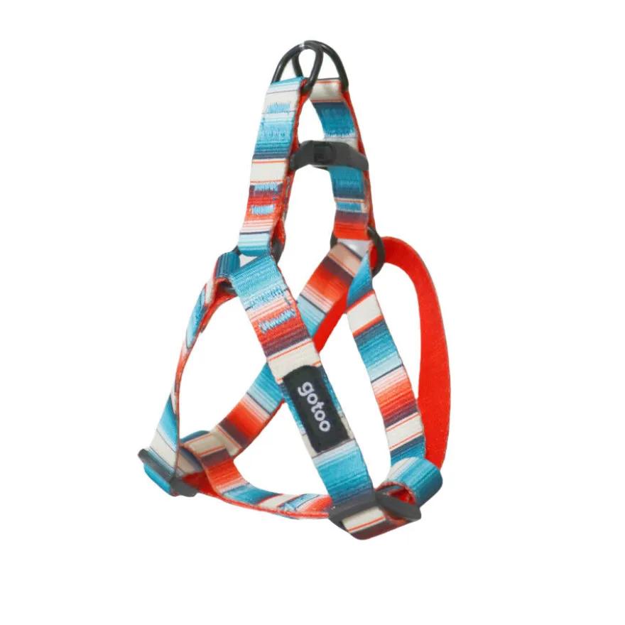 Gotoo Arnés estampado de rayas multicolor para perros