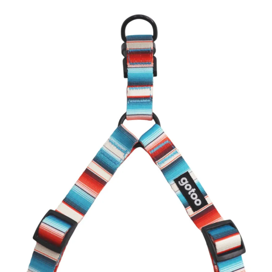 Gotoo Arnés estampado de rayas multicolor para perros