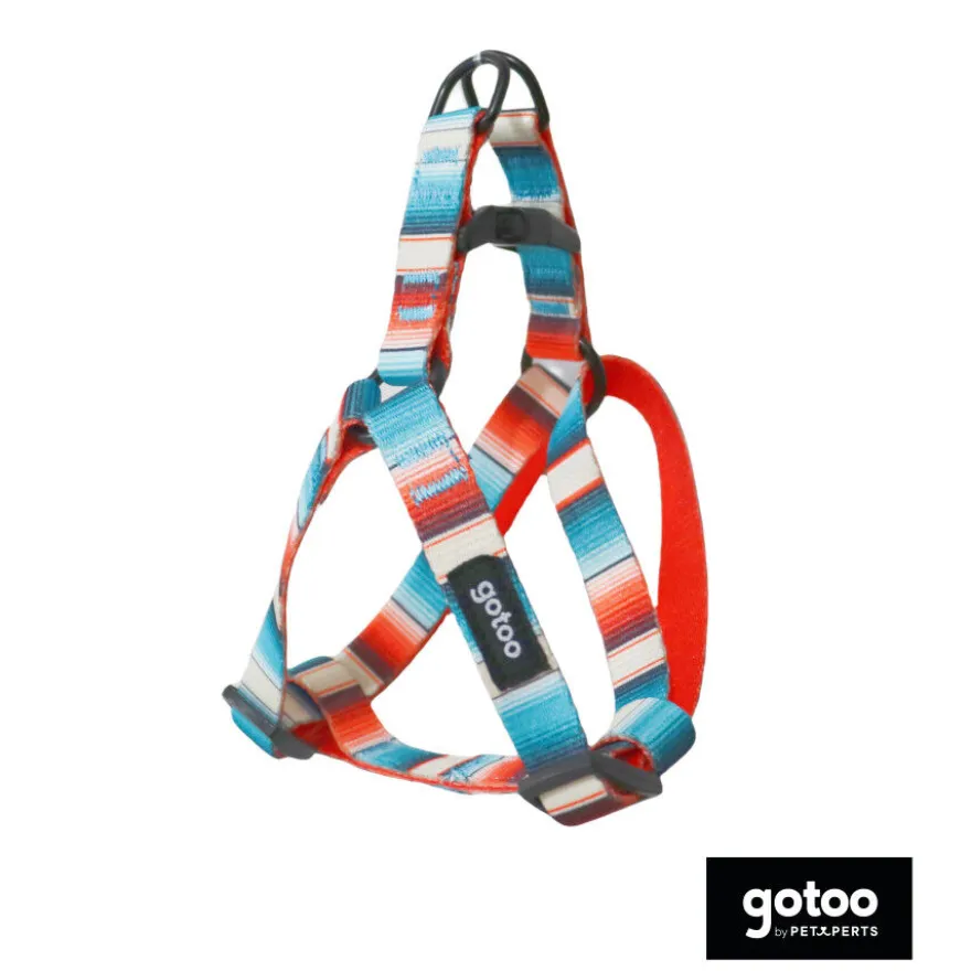 Gotoo Arnés estampado de rayas multicolor para perros