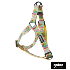 Gotoo Arnés estampado tie die amarillo para perro