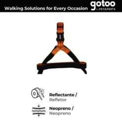 Gotoo Arnés reflectante de neopreno naranja para perros