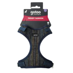 Gotoo Arnés tipo camiseta Tweed azul para perros