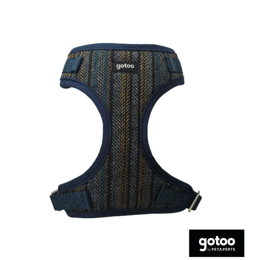 Gotoo Arnés tipo camiseta Tweed azul para perros