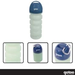 Gotoo Botella Bebedero Portátil de Silicona Azul y Verde para perros y gatos
