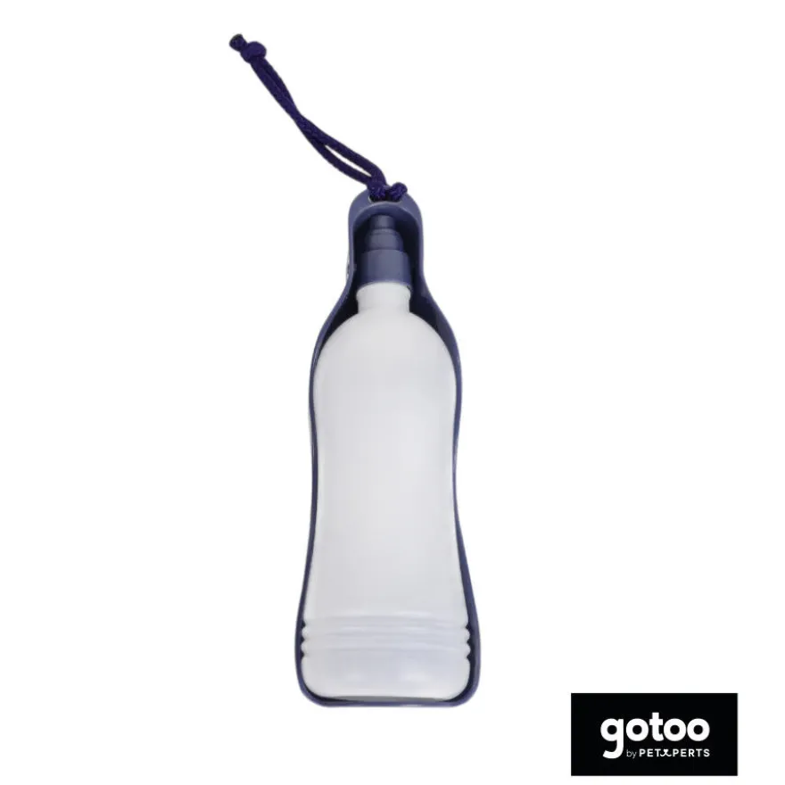 Gotoo Botella Bebedero Portátil de Plástico Azul para perros y gatos
