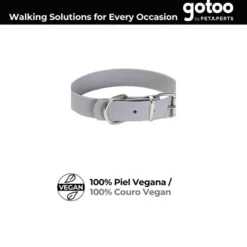 Gotoo Collar Biothane gris para perros