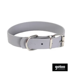 Gotoo Collar Biothane gris para perros