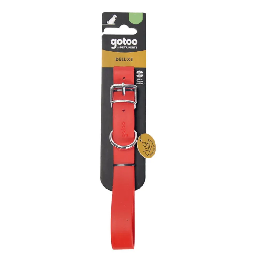 Gotoo Collar Biothane rojo para perros