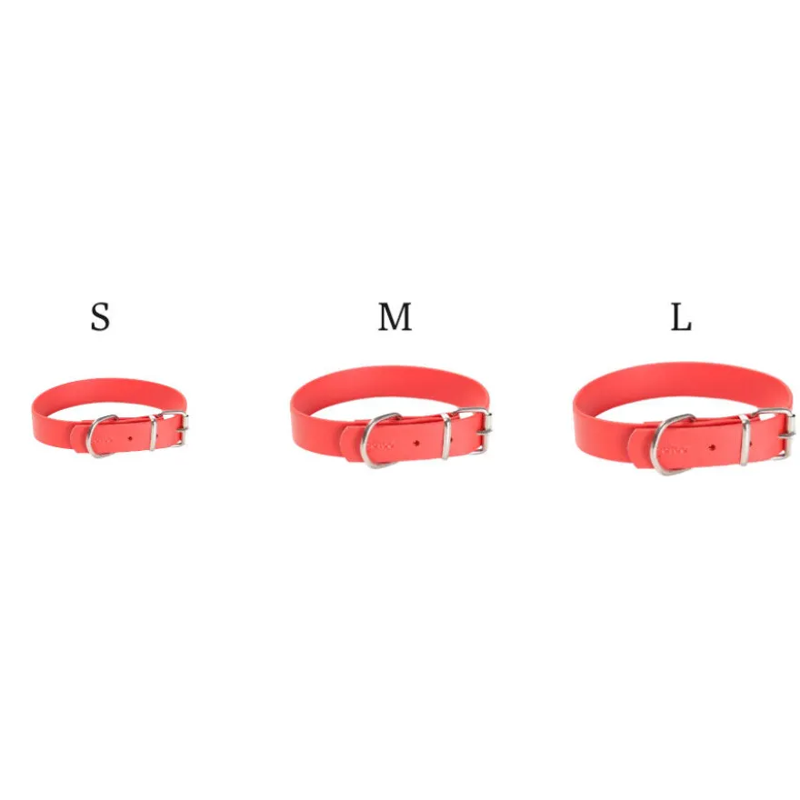 Gotoo Collar Biothane rojo para perros